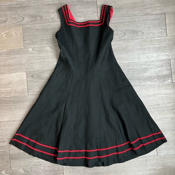 Vintage 50s Alicia Fair of California Rockabilly Retro Square Neck Dress Size M - Picture 5 of 6